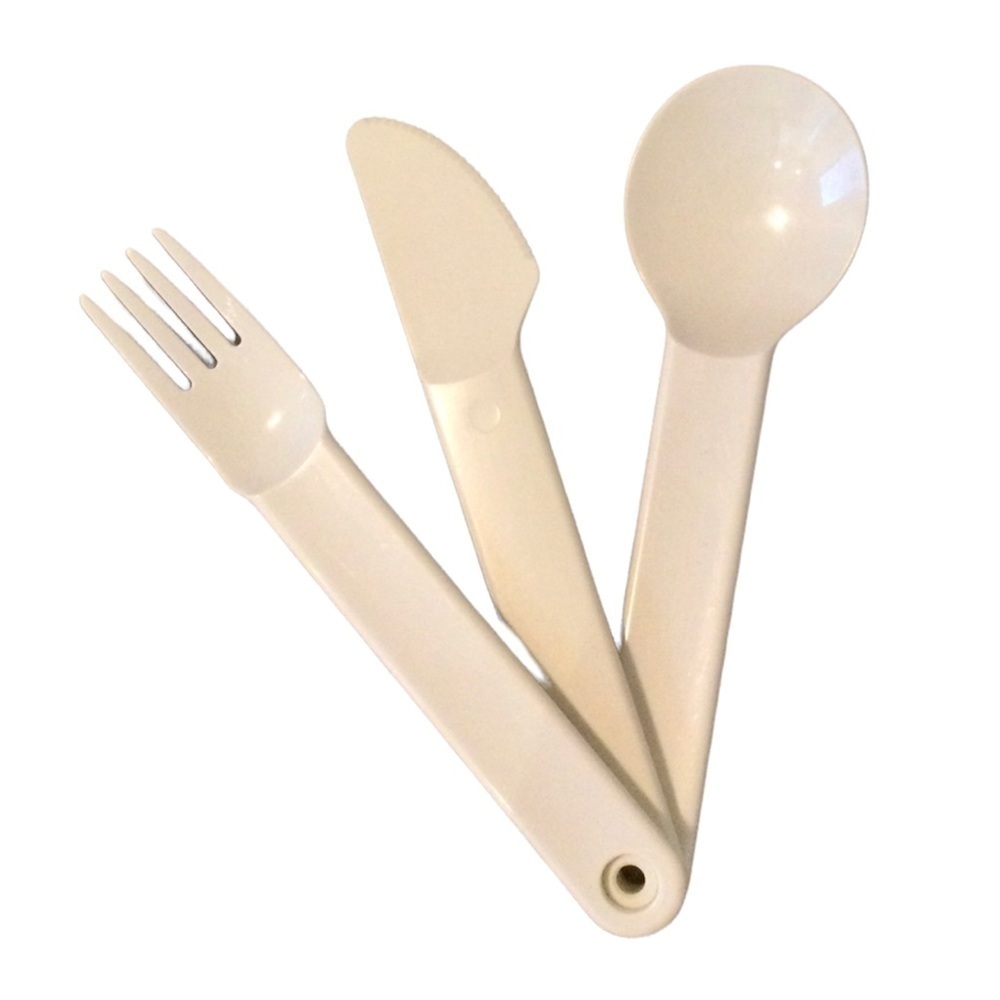 Vintage Tupperware 3PC Snap Together Cutlery Utensils